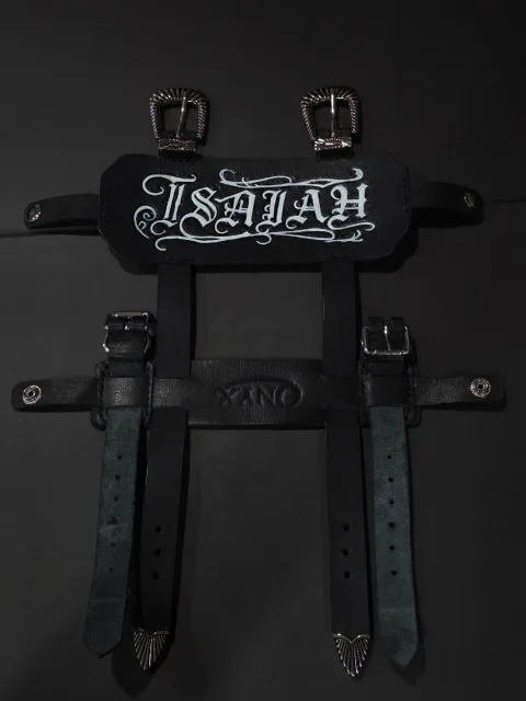 Onyx Leather Strap Audio by customer request, fit for Sporster
