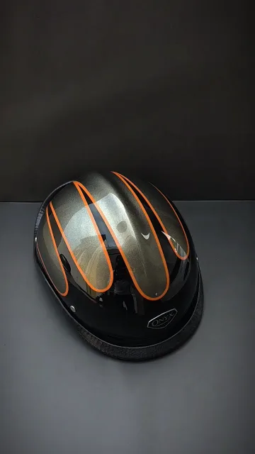 ARC Custom Paint Grey x Black with Orange Outline